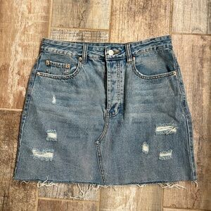 Cute Denim Distressed Skirt from Brooklyn Karma